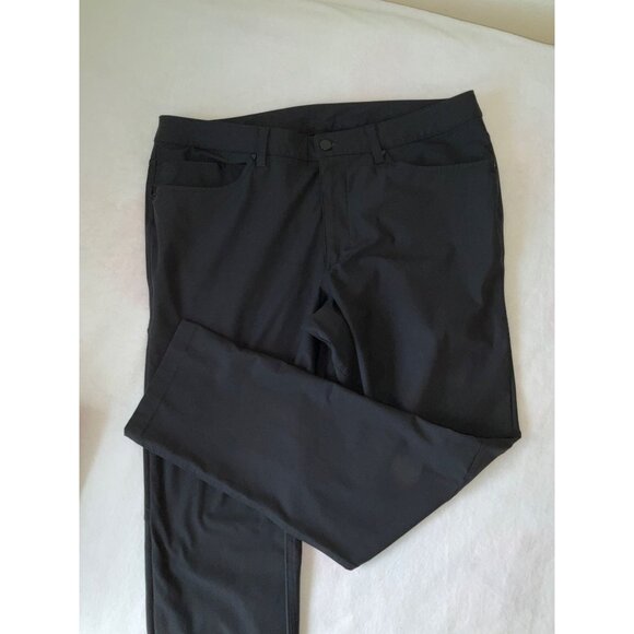 Lululemon size 36 x 30 ABC Slim-Fit Pant  *Warpstreme Black - Picture 6 of 6